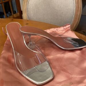 Amina Muaddi Lupita Glass 75mm Sandal